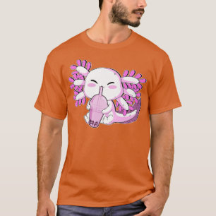 Camiseta Axolotl Bubble Boba Tea Para Mujeres Chicas Funny 