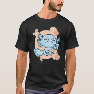 Camiseta Axolotl Bubble Tea Boba Ambystoma Mexicanum Walkin