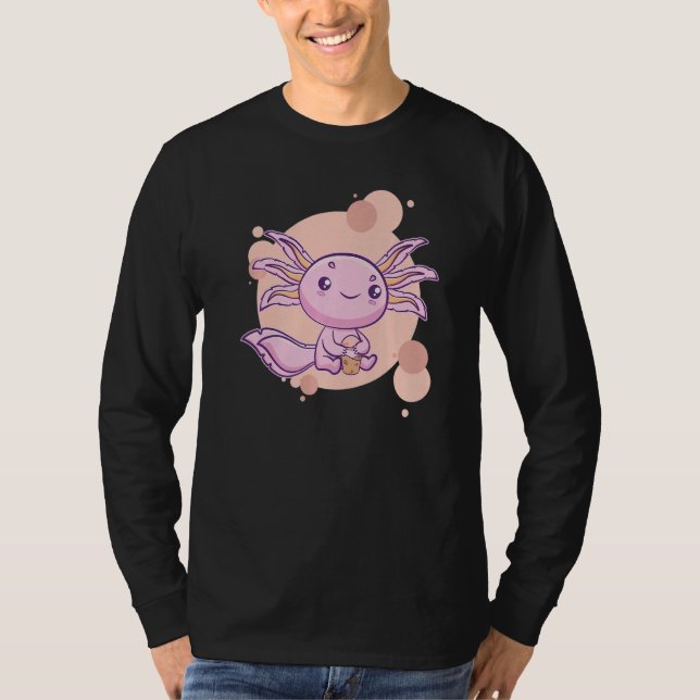 Camiseta Axolotl Bubble Tea Boba Ambystoma Mexicanum Walkin (Anverso)