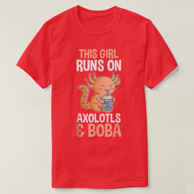 Camiseta Axolotl Bubble Tea T-Shirt (Diseño del anverso)