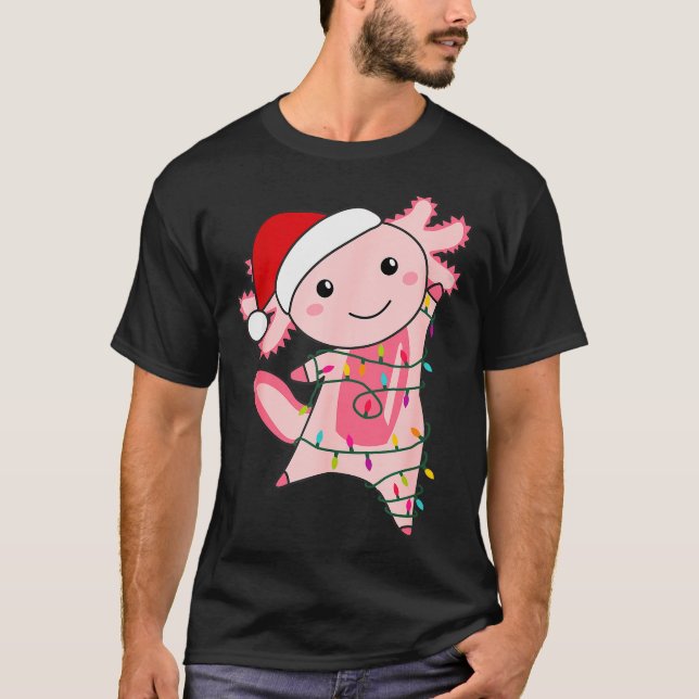 Camiseta Axolotl Christmas Fairy Light Christmas Axolotl  (Anverso)
