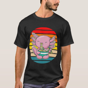 Camiseta Axolotl Comer Ramen Kawaii Anime Comida Japonesa K