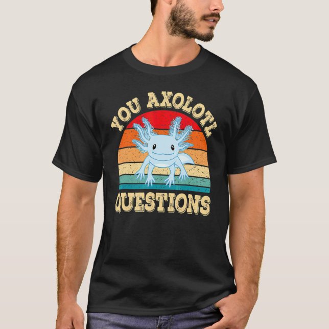 Camiseta Axolotl cuestiona a Axolotls Retro Kawai (Anverso)
