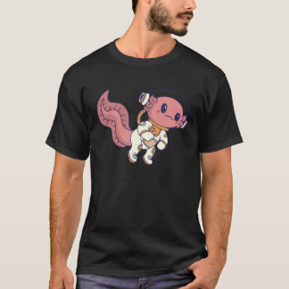Camiseta axolotl cute funny axolotl lover space spaceman 1