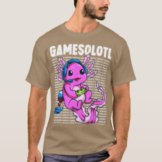 Camiseta Axolotl Cute Gamesolotl Funny Mexicanum Gaming