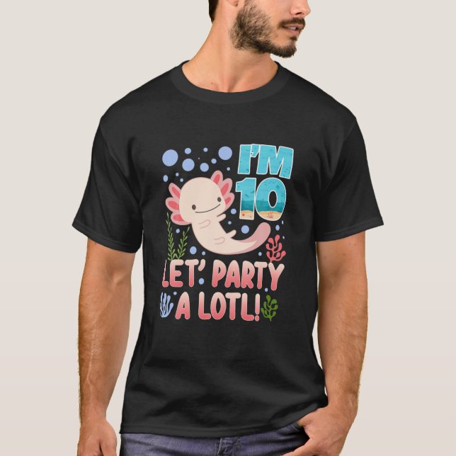 Camiseta Axolotl, De 10 Años, Es Mascotas De Animales En El (Anverso)
