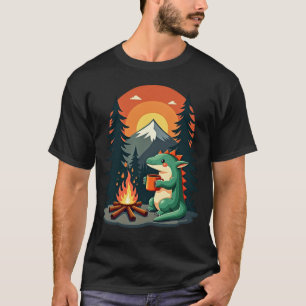 Camiseta Axolotl de Camping Retro Vagabundeo por la Natural