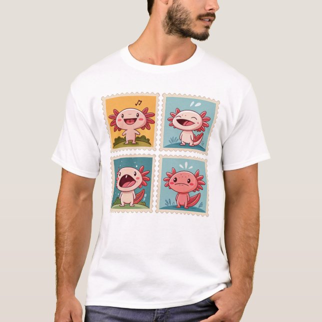 Camiseta Axolotl de estampado cutáneo (Anverso)