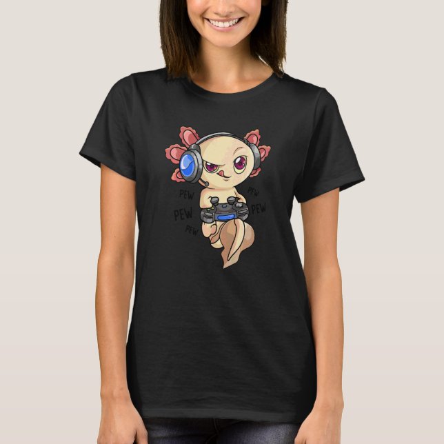Camiseta Axolotl De Juegos Para Niños Y Adultos Pequeños Ví (Anverso)
