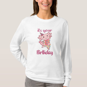 Camiseta Axolotl Desea Feliz Cumpleaños A Usted Axolotls