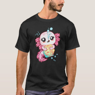Camiseta Axolotl Dice Para Dragones D20 Rpg Gamer Chicas Mu