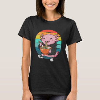 Camiseta Axolotl Eating Japanese Ramen Noodles Kawaii Lover