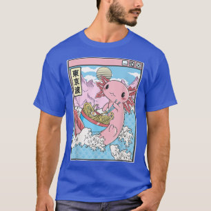 Camiseta Axolotl Eating Ramen Japan Waves Anime Kawaii Vapo