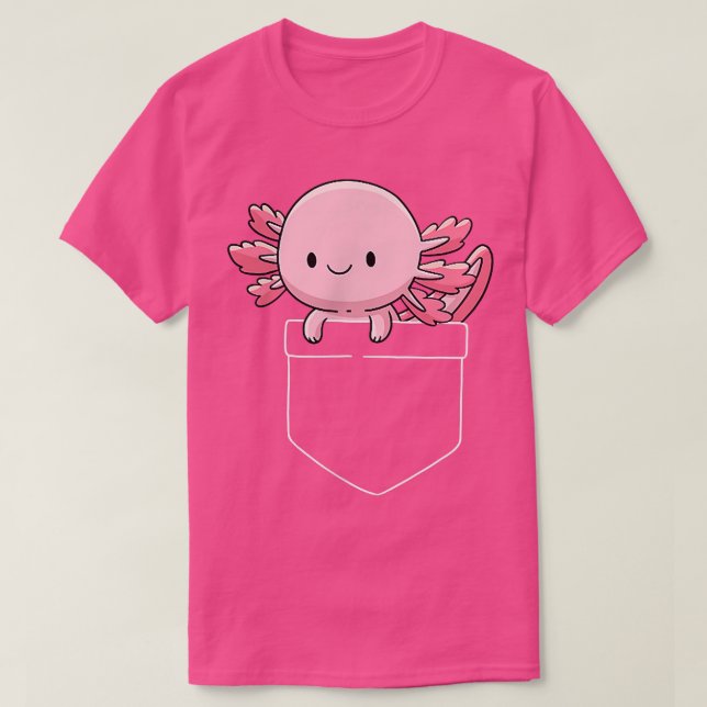 Camiseta Axolotl en Pocket Kawaii regalo de Mascota de anim (Diseño del anverso)