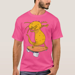 Camiseta Axolotl En Skateboard Funny Skateboarding Salama