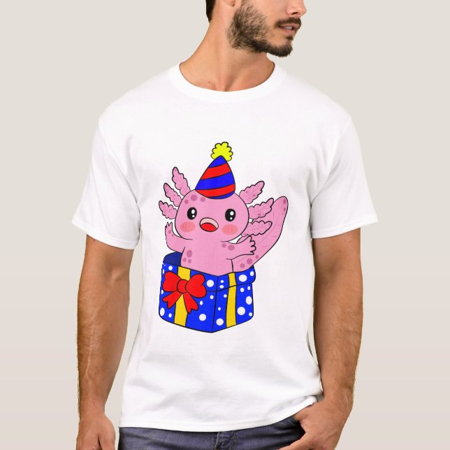Camiseta axolotl Feliz Cumpleaños (Anverso)