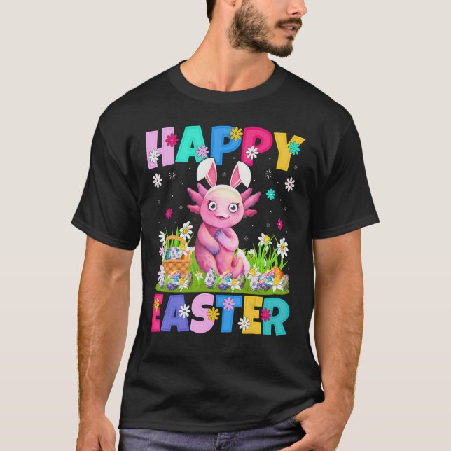 Camiseta Axolotl Feliz Pascua Bunny Axolotl Domingo de Pasc (Anverso)