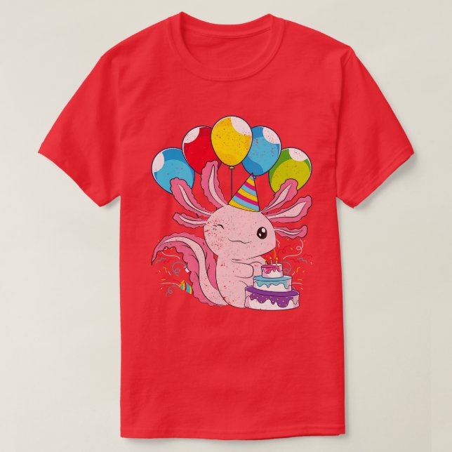 Camiseta Axolotl Fiesta de Cumpleaños Mexicano (Diseño del anverso)
