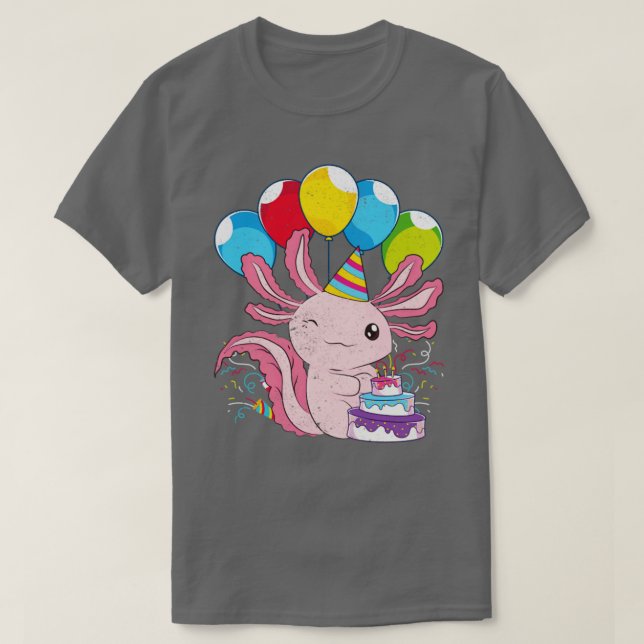 Camiseta Axolotl Fiesta de Cumpleaños Mexicano (Diseño del anverso)