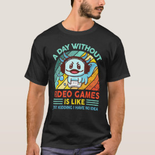 Camiseta Axolotl Fish Jugando Videojuego Axolotl Liza Blanc
