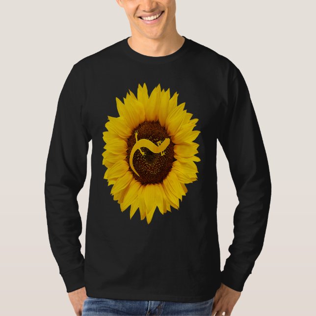 Camiseta Axolotl  For Women Men Salamander Pet Sunflower (Anverso)