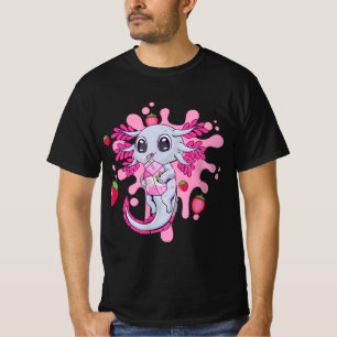 Camiseta Axolotl Fresa Cute Kawaii Anime Gift Gir