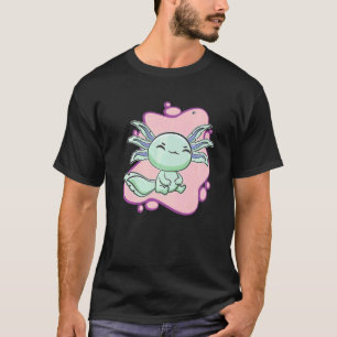 Camiseta Axolotl Fresa Leche Ambystoma Mexicanum Caminando