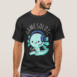 Camiseta Axolotl Gamer Anime Regalos A Los Niños Kawaii Chi