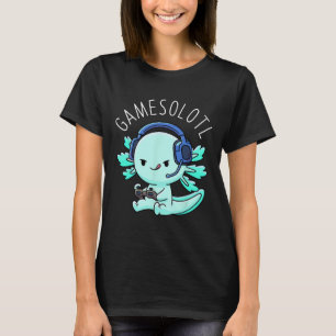 Camiseta Axolotl Gamer Anime Regalos A Los Niños Kawaii Chi
