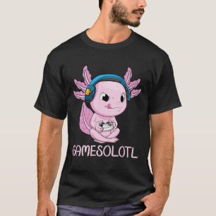 Camiseta Axolotl Gamer Gamesolotl Kawaii Juegos Para Chicos