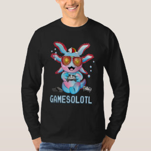 Camiseta Axolotl Gamer Niños Gamesolotl Niños Mascotas Plus