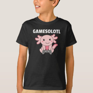 Camiseta Axolotl Gamesolotl Cute Animales Para Jugadores