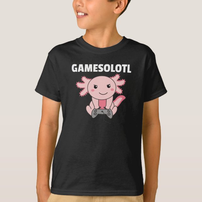 Camiseta Axolotl Gamesolotl Cute Animales Para Jugadores (Anverso)