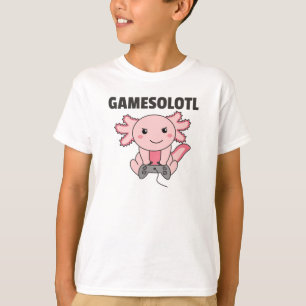 Camiseta Axolotl Gamesolotl Cute Animales Para Jugadores