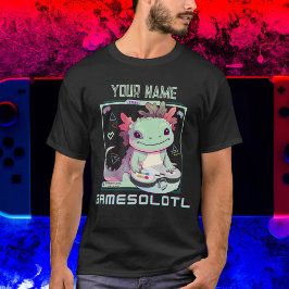 Camiseta Axolotl Gamesolotl Divertido Amantes de los Juegos
