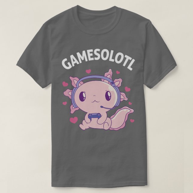 Camiseta AXOLOTL Gamesolotl Kawaii Chibi Pastel Gótico Anim (Diseño del anverso)