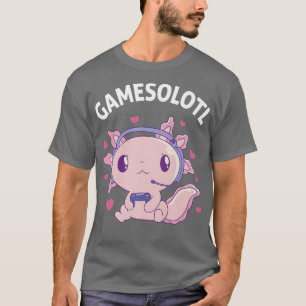 Camiseta AXOLOTL Gamesolotl Kawaii Chibi Pastel Gótico Anim