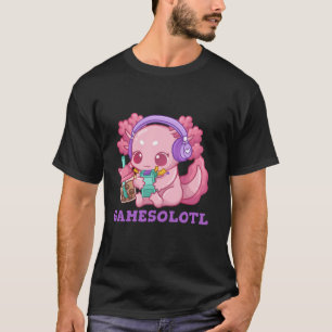 Camiseta Axolotl Gaming Gamer Videojuegos Boba Tea Bubble A
