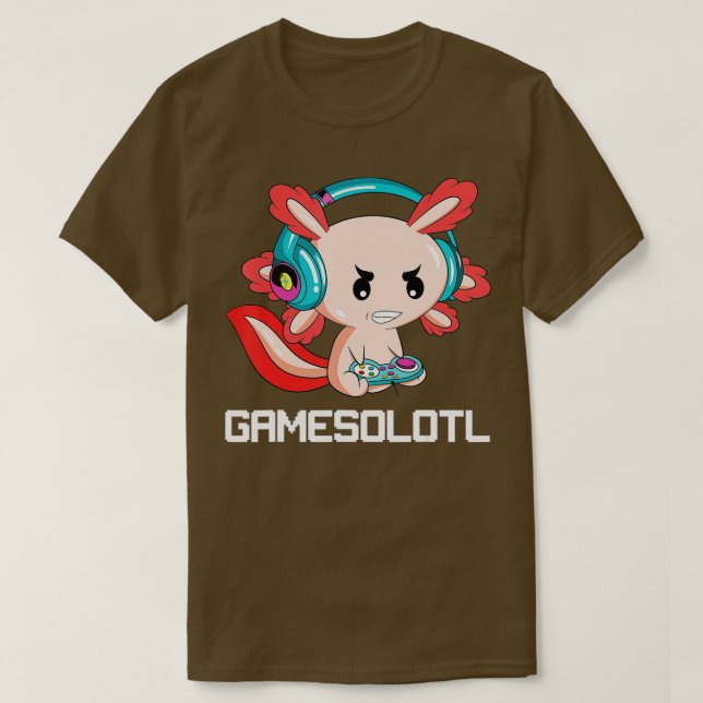 Camiseta Axolotl Gaming  Youth Kids Boy Gamesolotl Axolotl  (Diseño del anverso)