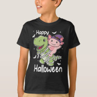 Axolotl Happy Halloween T-rex Mummy Costume