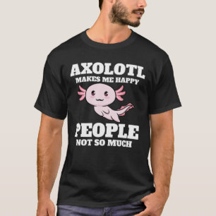 Camiseta Axolotl Hazme Feliz Kawaii Retro Salamander Amph
