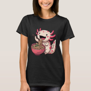 Camiseta Axolotl Hermosa Comida Ramen Noodles Art Axolotl
