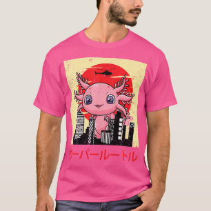Camiseta Axolotl Kawaii Anime Pink Mexicano Salamander
