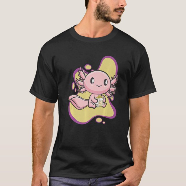 Camiseta Axolotl Leche de plátano Ambystoma Mexicanum Walki (Anverso)