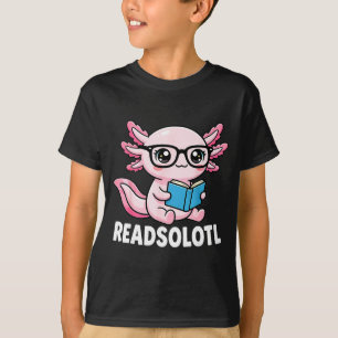 Camiseta Axolotl lee libros atuendo genial leyendo libro pa