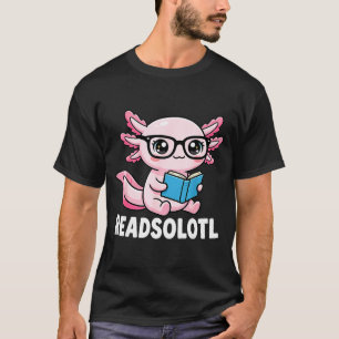 Camiseta Axolotl lee libros atuendo lectura genial niños li