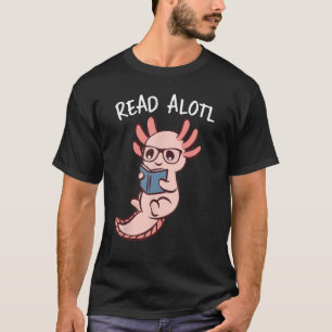 Camiseta Axolotl leyendo un libro, lee Alotl Books Funny Ax
