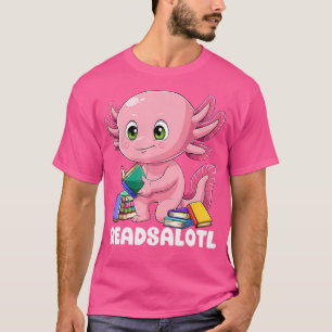 Camiseta Axolotl Libro Leyendo Bookworm Readsalotl Mexican