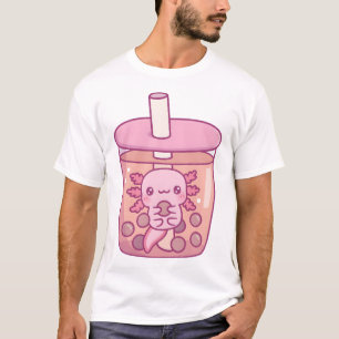 Camiseta Axolotl lindo en el té de burbuja gracioso