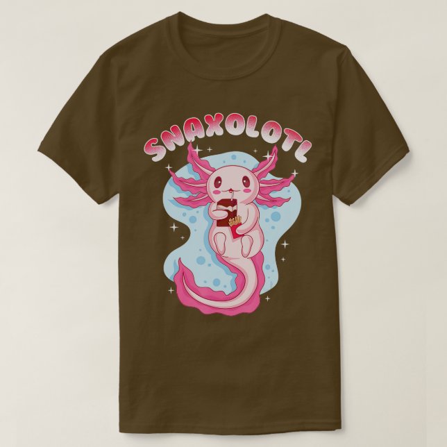 Camiseta Axolotl lindo Snaxolotl (1) (Diseño del anverso)